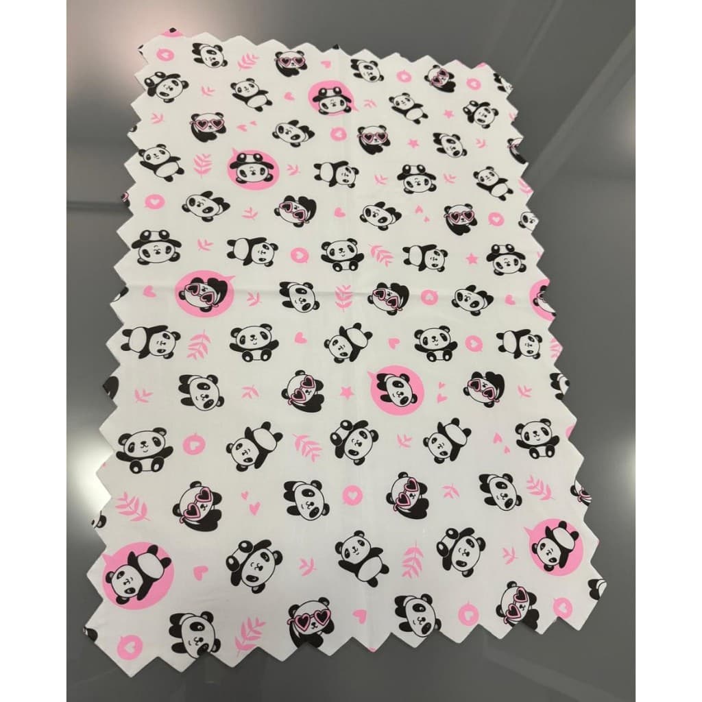 Toalha de Geladeira Estampa Panda Preto Rosa Exclusiva