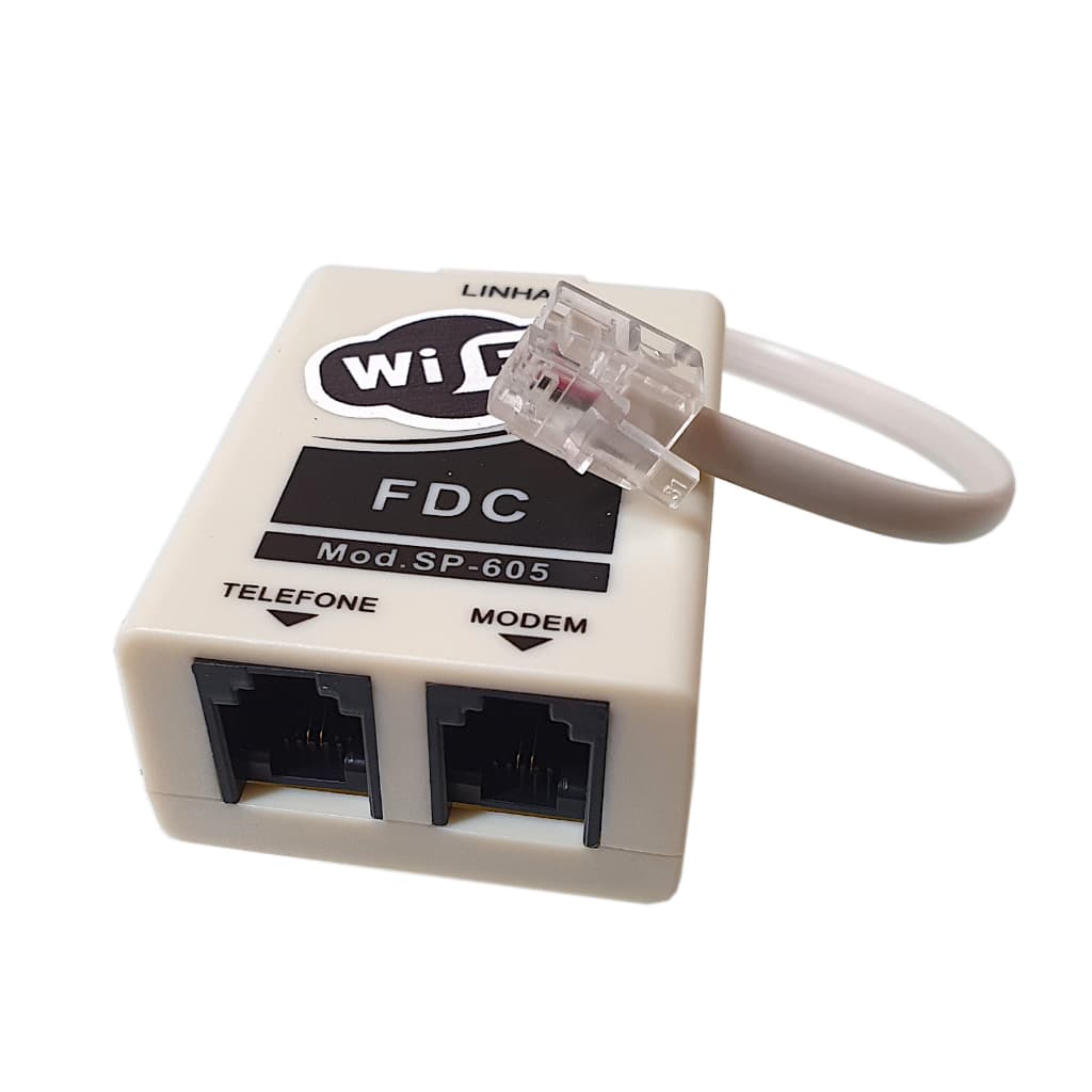 Filtro de ruidos Adsl para linha de telefone e modem de internet