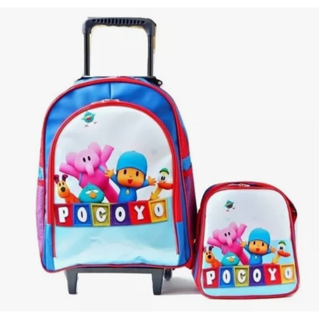 Mochila Pocoyo Rodinhas + Lancheira Termica