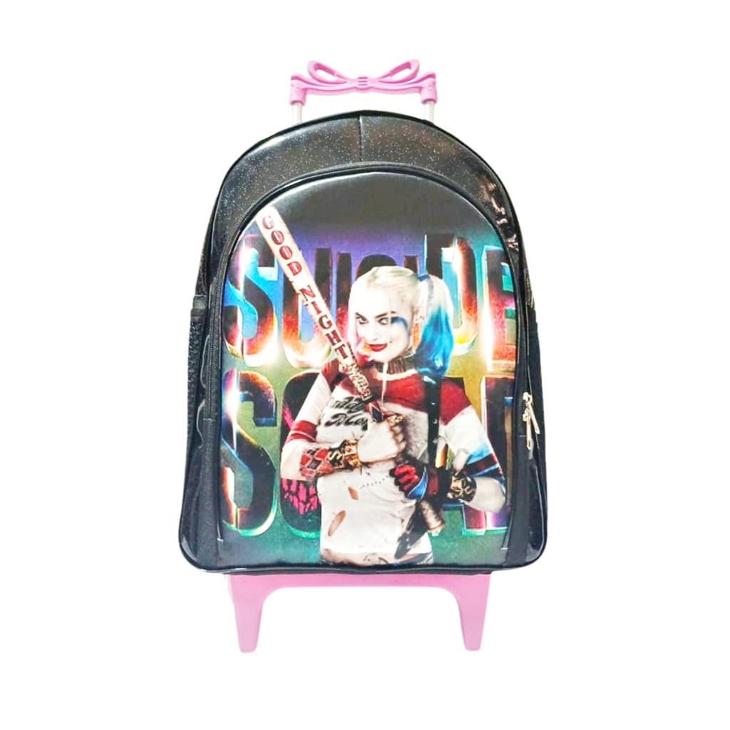 Mochila Arlequina Rodinhas Duas Reparticoes