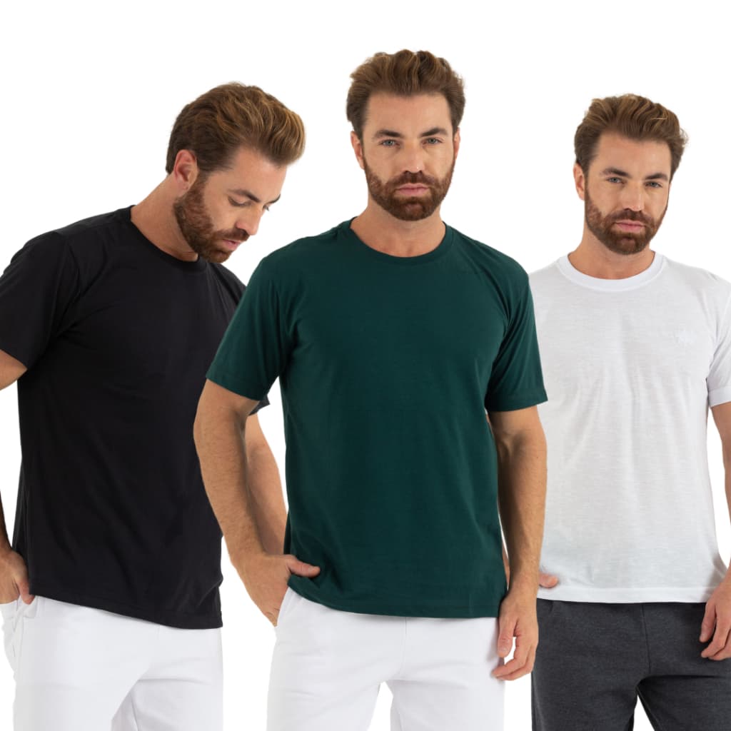 Kit 3pçs Camiseta Flame de Alta Qualidade - Preço de Fábrica