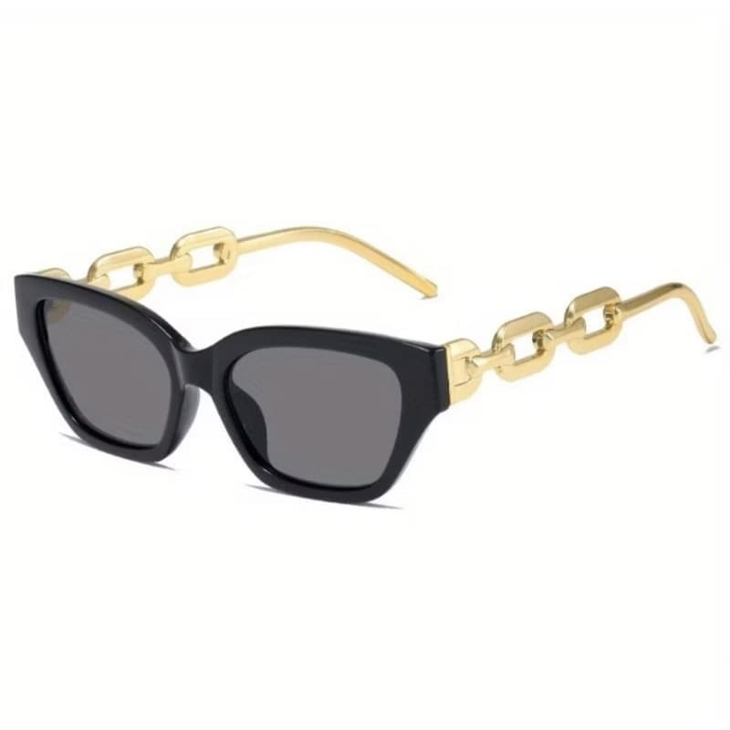 Óculos de Sol Olho de Gato Vintage Oversized Óculos de Sol Quadrado Feminino Óculos De Sol Moda Preto