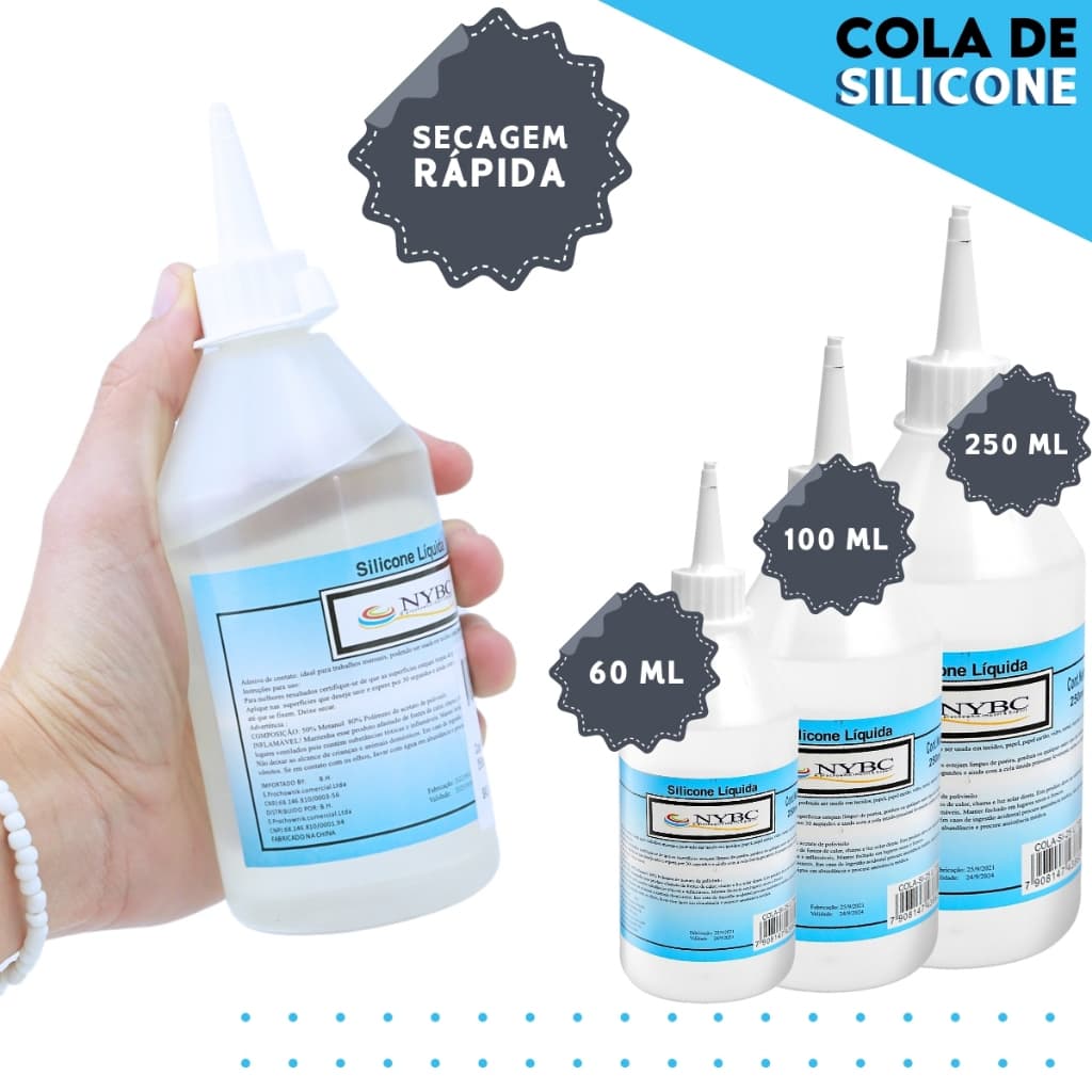 Cola de Silicone Líquida Transparente 100ML/250ML - Aero