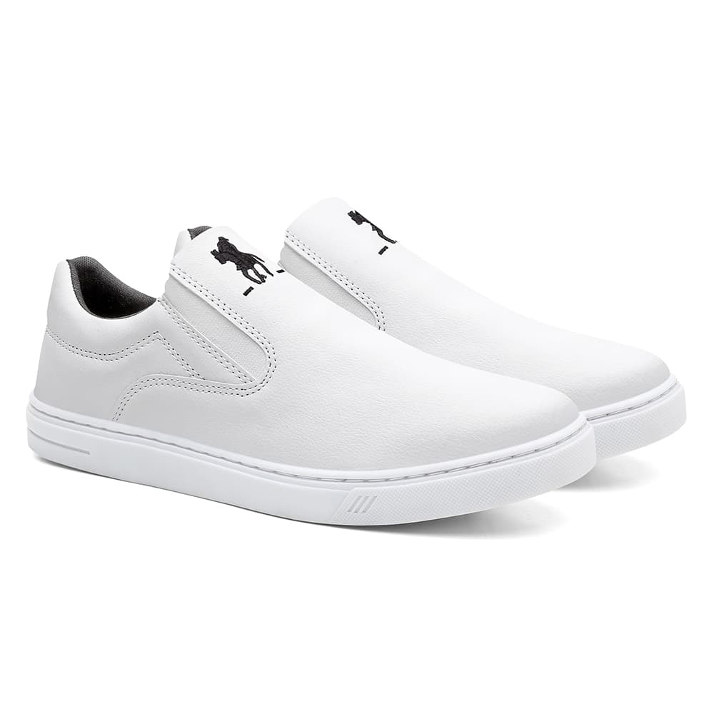 Tênis Masculino Masculino Polo Plus Original Slip On Calce Fácil Confortável