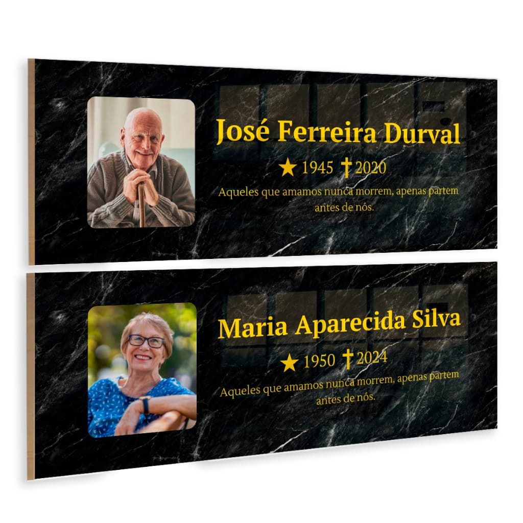 2 Lápide para Cemitério Gavetários Gaveta Túmulo 10x30 Finados Jazigo