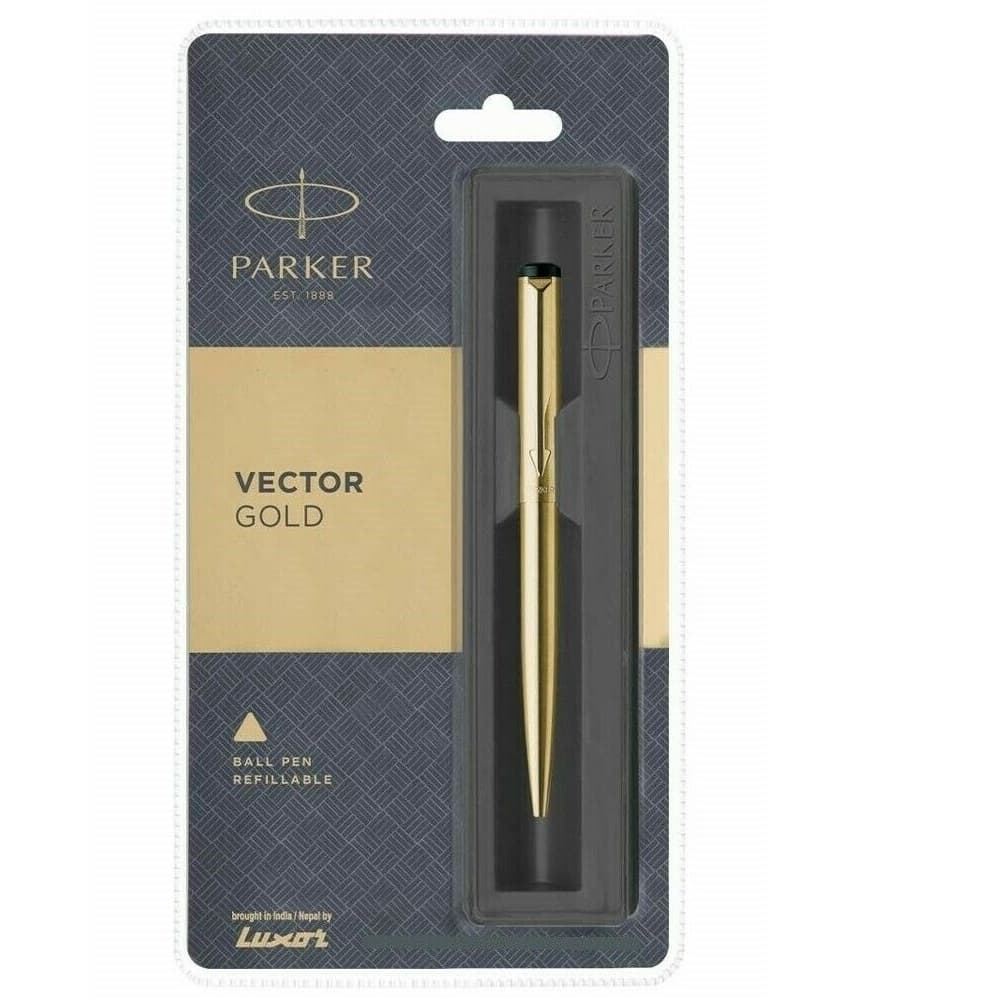 Caneta Parker Vector Ball Pen / Point Aço Inoxidável 0.8 Mm em Blister