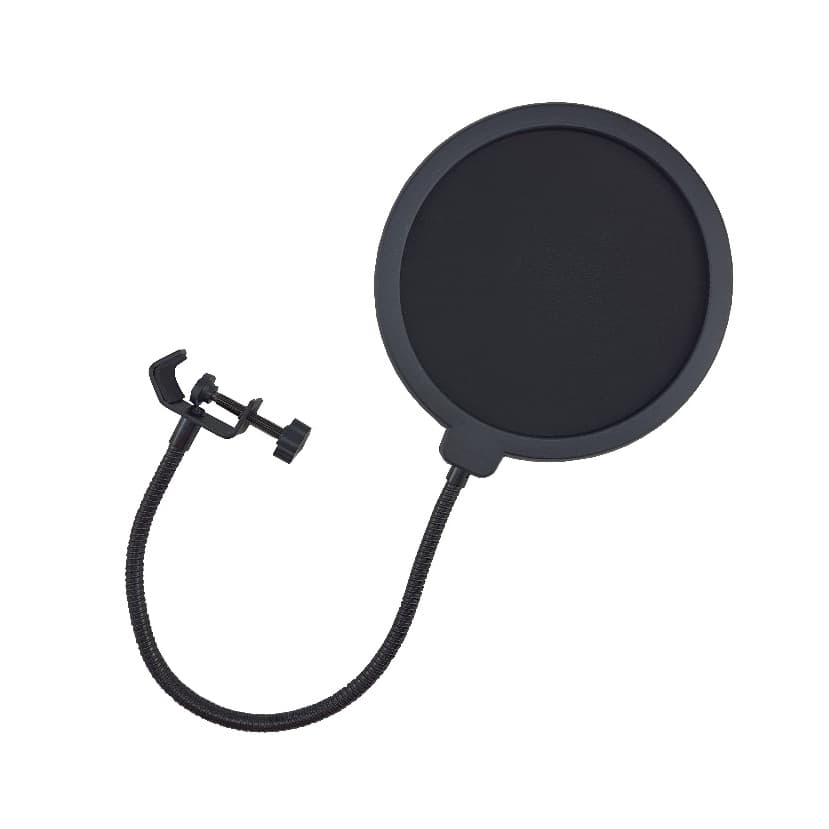 Filtro Pop Para Microfone Anti Puff Com Prendedor Para Pedestal Studio