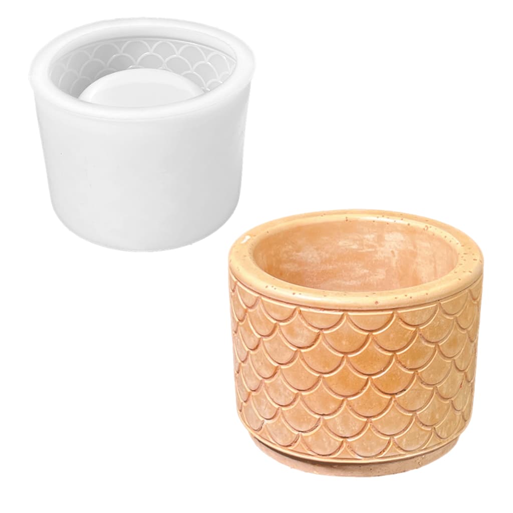Molde De Silicone Formato Vaso Médio Modelo 1