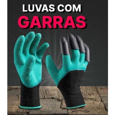 Luva Com Garras Cavar Terra Plantar Proteger Jardim