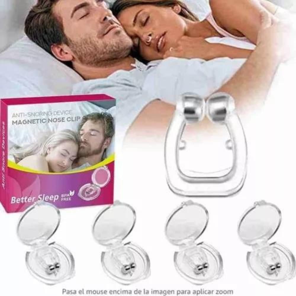 Kit 4 Clipe Nasal Anti Ronco Aparelho Para Nariz Dispositivo Para Ronco e Apneia Dilatador Magnético