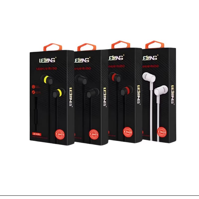 Fone De Ouvido In-ear Super Graves Bass Borracha Sem Ruidos Cor Preto