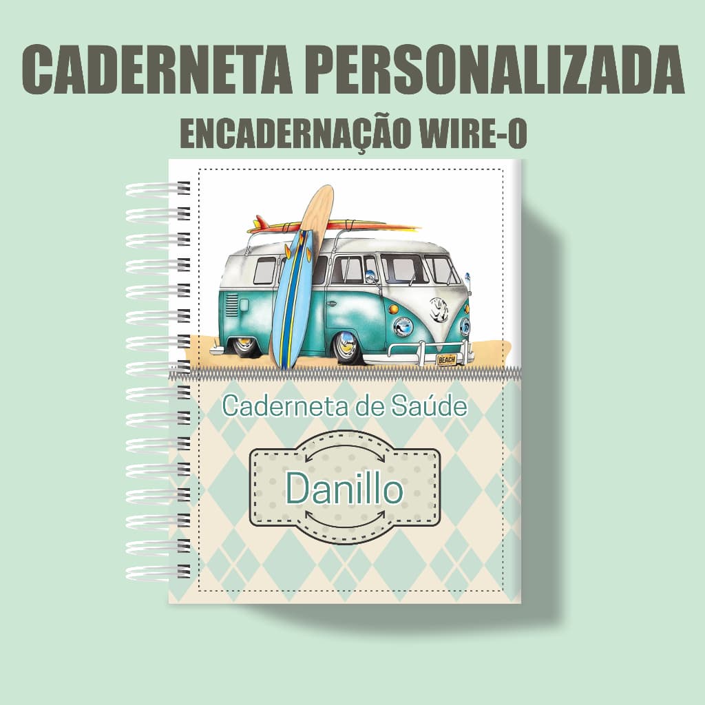 Caderneta de saude personalizada capa dura