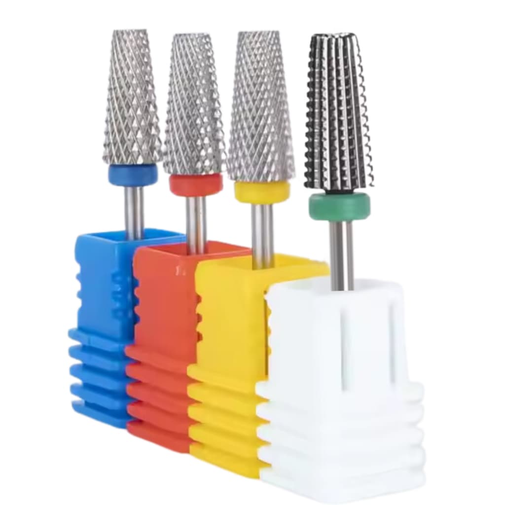 Broca Para Unhas de Gel Profissional de Tungstênio Cônica Para Remoção do Gel Acabamento da Unha Nivelamento do Gel