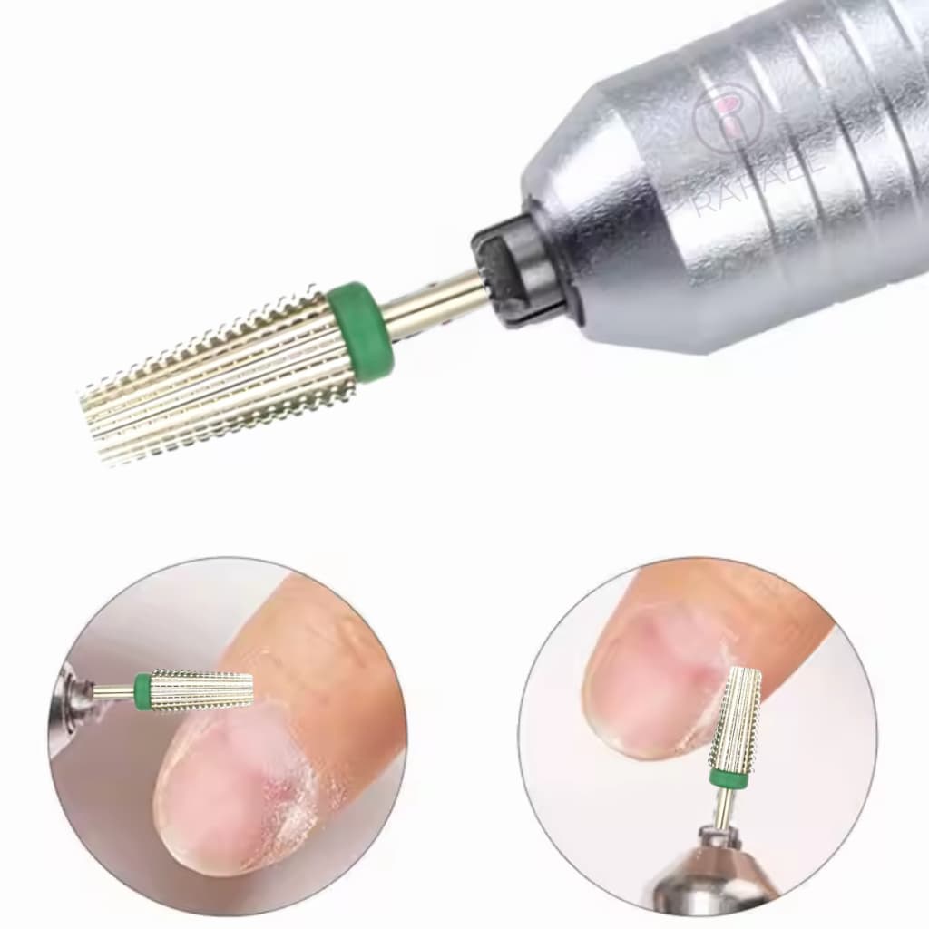 Broca de Tungstênio Para Unha de Gel Profissional Cônica para Lixa Eletrica Remoção do Gel Aacabamento Unhas de gel