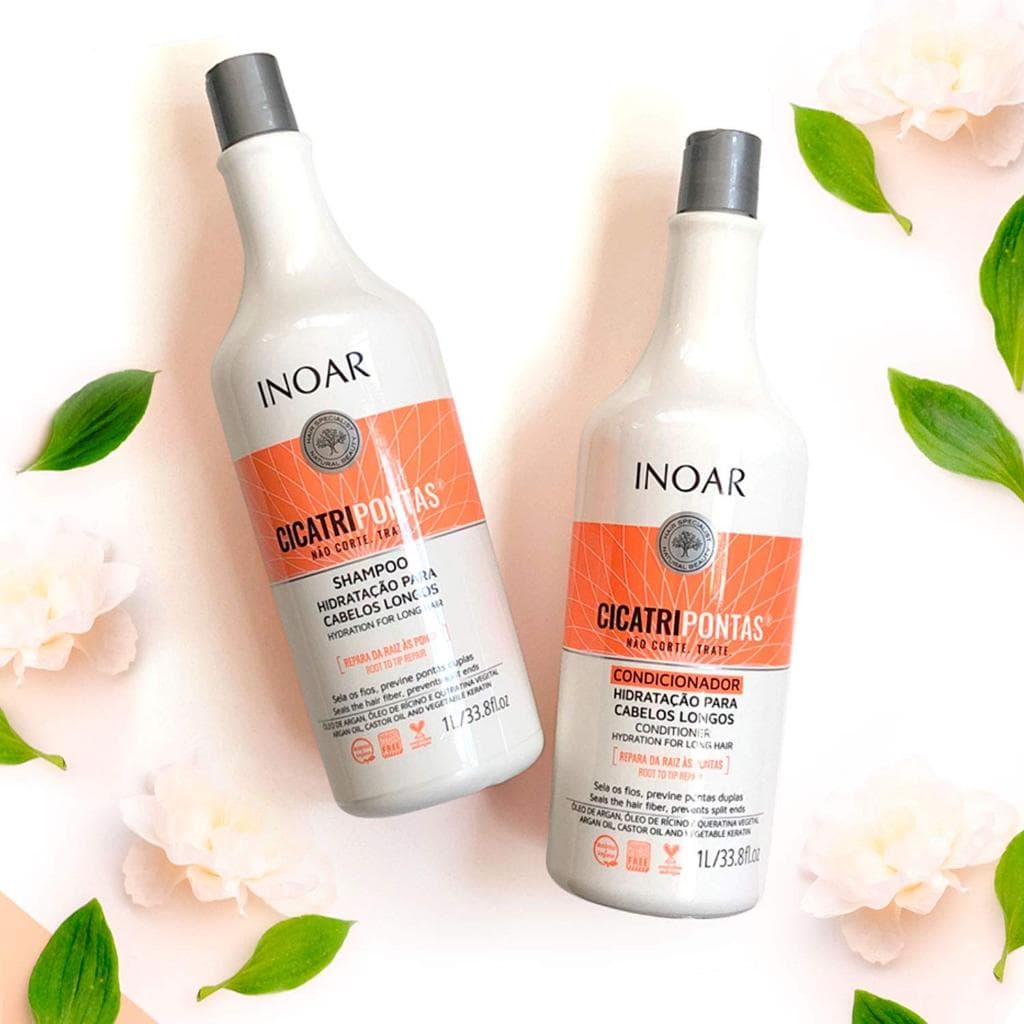 KIT INOAR CICATRIPONTAS SHAMPOO 1L + CONDICIONADOR 1L.