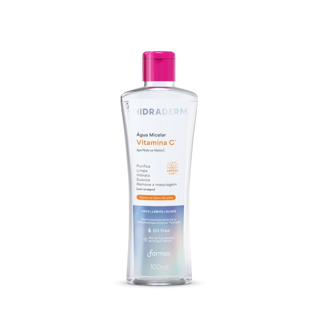 Água Micelar Vitamina C 5 Em 1 Hidraderm 100ml - Farmax
