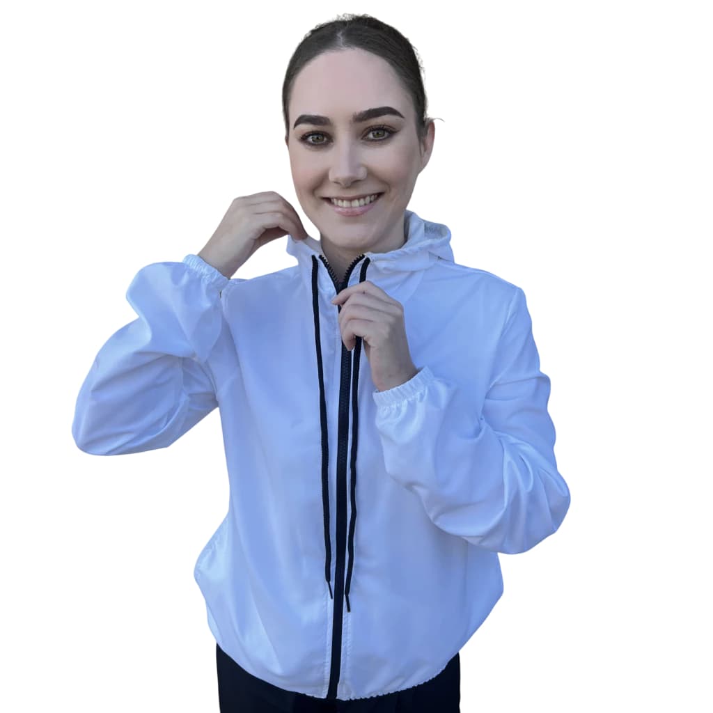 Corta Vento Impermeável Branco Jaqueta Impermeável Feminina P M G e GG