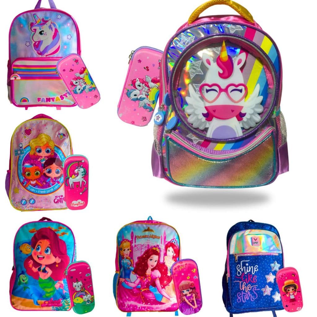 Mochila Escolar Infantil Juvenil Meninas Meninos Reforçada C/1 Estojo