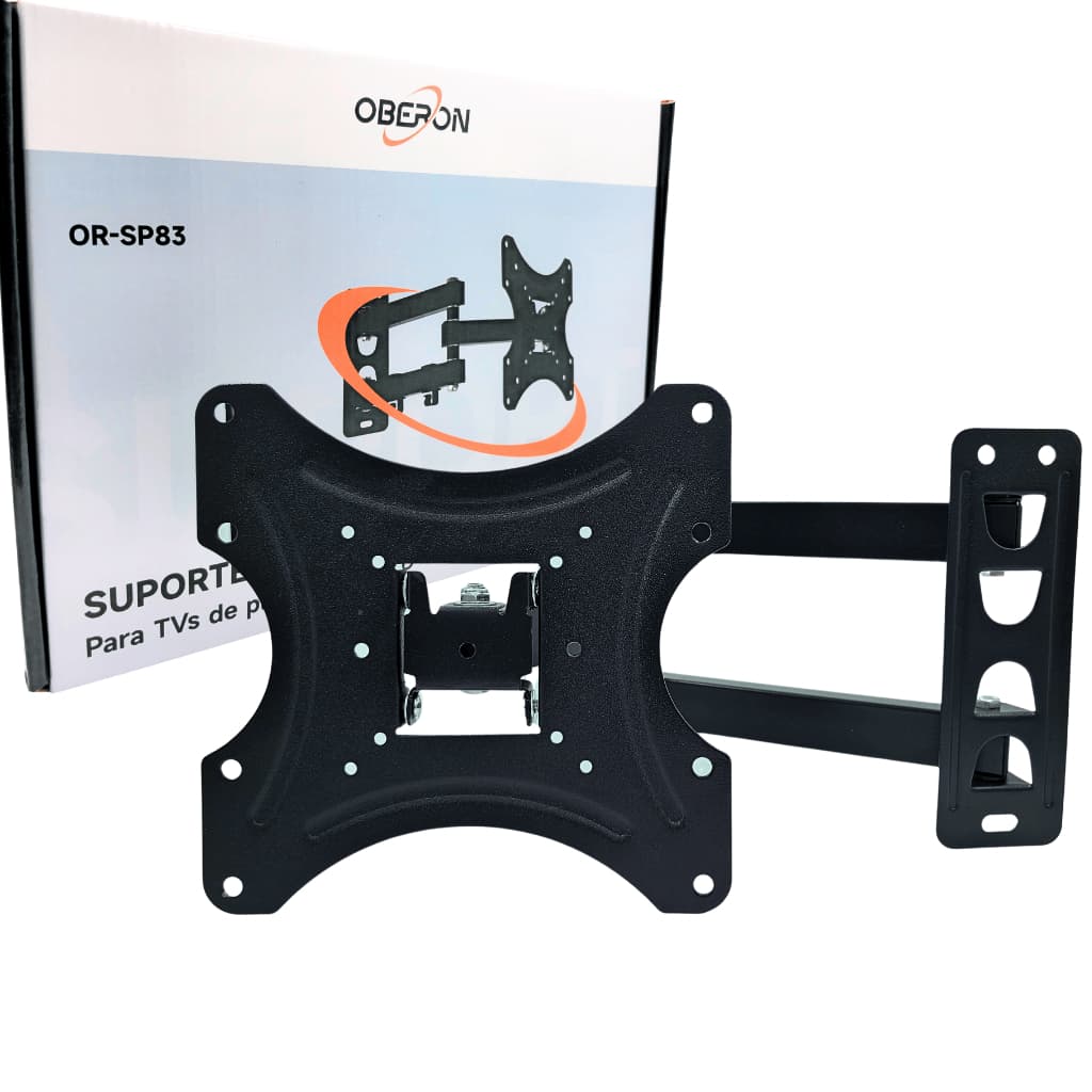 Suporte Bi Articulado Universal Para Tv De 17 A 42 Polegadas Cor Preto Marca OBERON