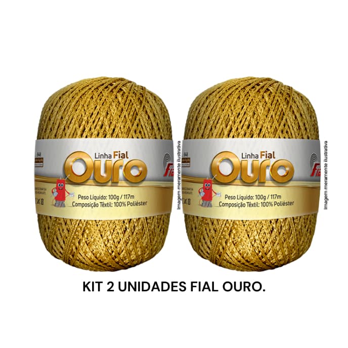 2 unidades Linha Fial Ouro Dourado Encanto