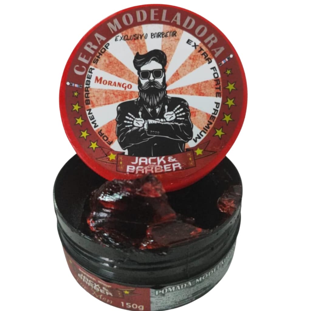 Cera Modeladora Jack & Barber Morango Extra Forte
