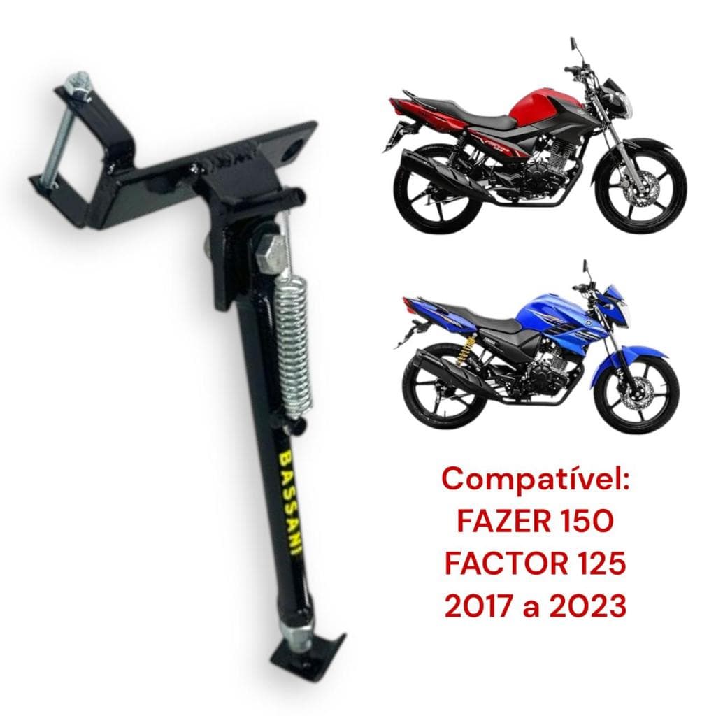 Cavalete Lateral Reforçado Balança Quadrada  Lateral - Fazer 150 / Factor 125 (2017 A 2023)