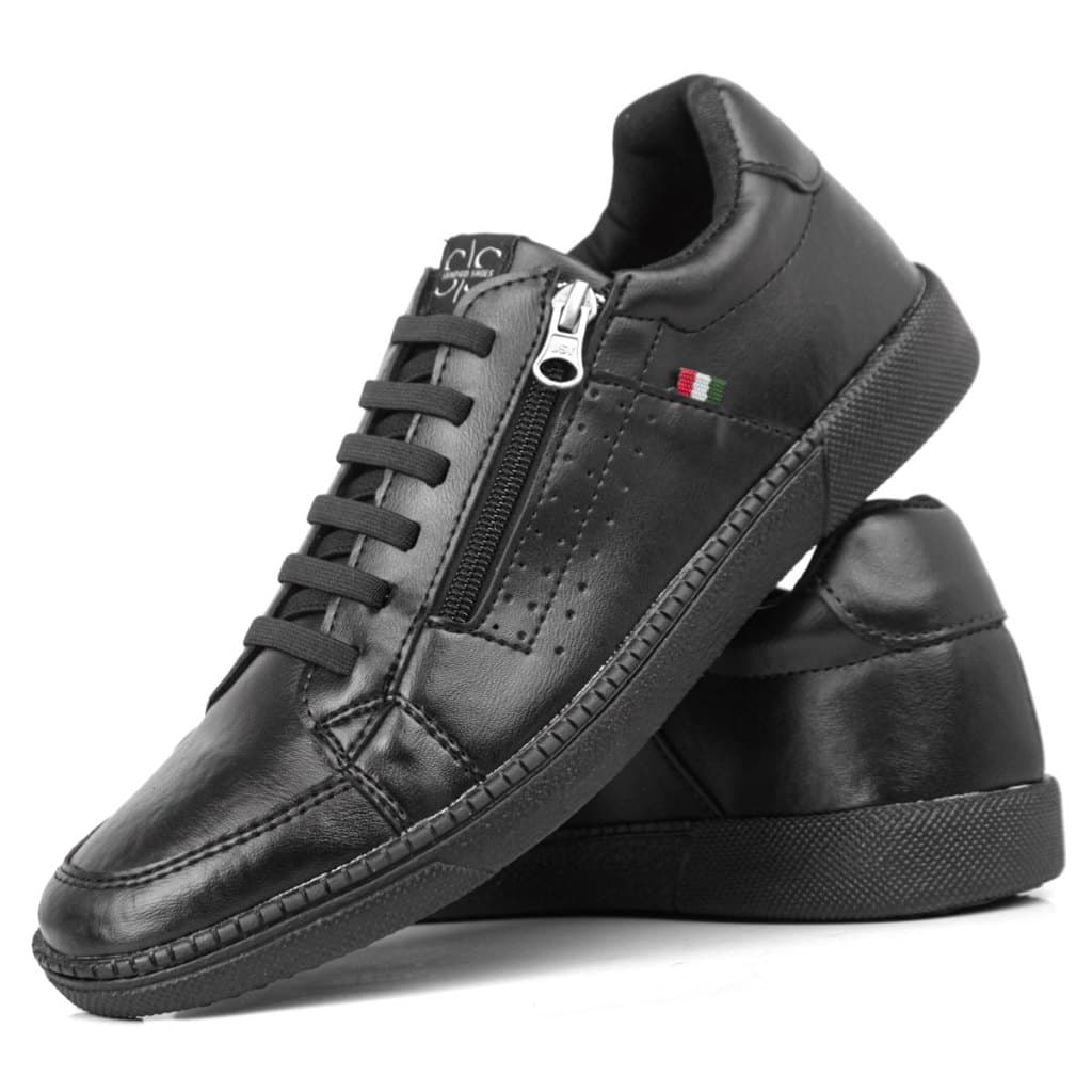 Sapatênis Masculino Com Zíper Lateral Elástico 100% Confortável Diversas Cores