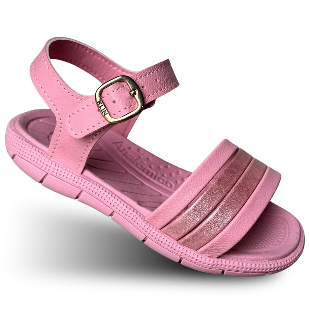 Sandália Infantil Feminina Klin Tic Tac Papete Para Menina Com Fivela Anatômica 171200