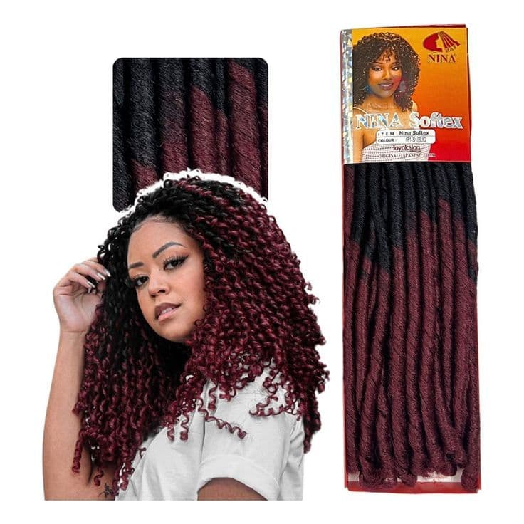 Nina Softex 70g 2 unidades Cachos Sintéticos Cabelo Cacheado Fibra Sintética Crochet