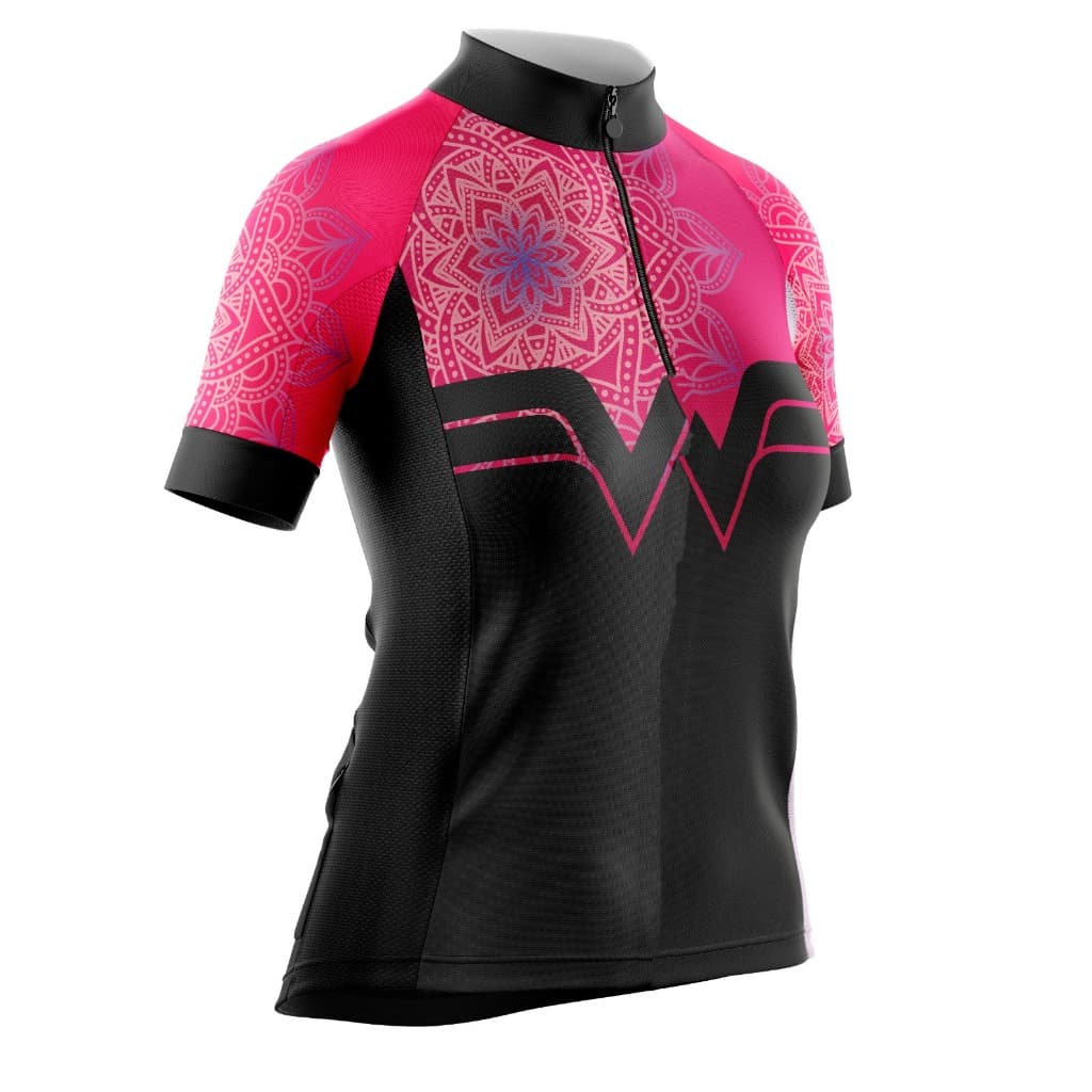 CAMISA CICLISMO ROSA  MTB COD 504 FEMININA E INFANTIL