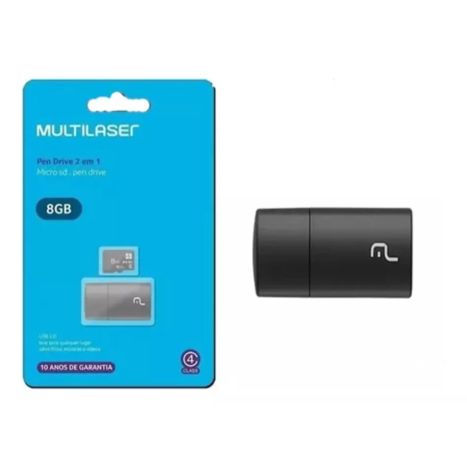 2X1: LEITOR USB + CARTAO DE MEMORIA CLASSE 4 8GB