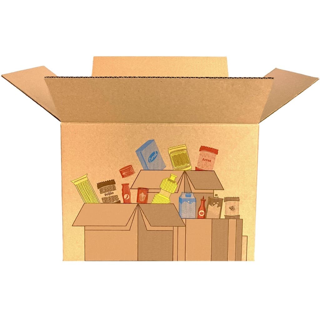 10 Caixas Fortes De Papelão 37x29x27 Pra Doação De Alimentos