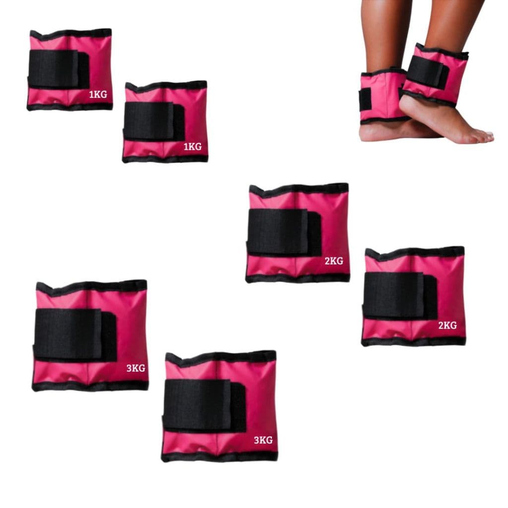 Kit Treino Funcional Caneleira De Peso 1 Kg + 2 Kg + 3 Kg - Tornozeleira De Academia Em Casa
