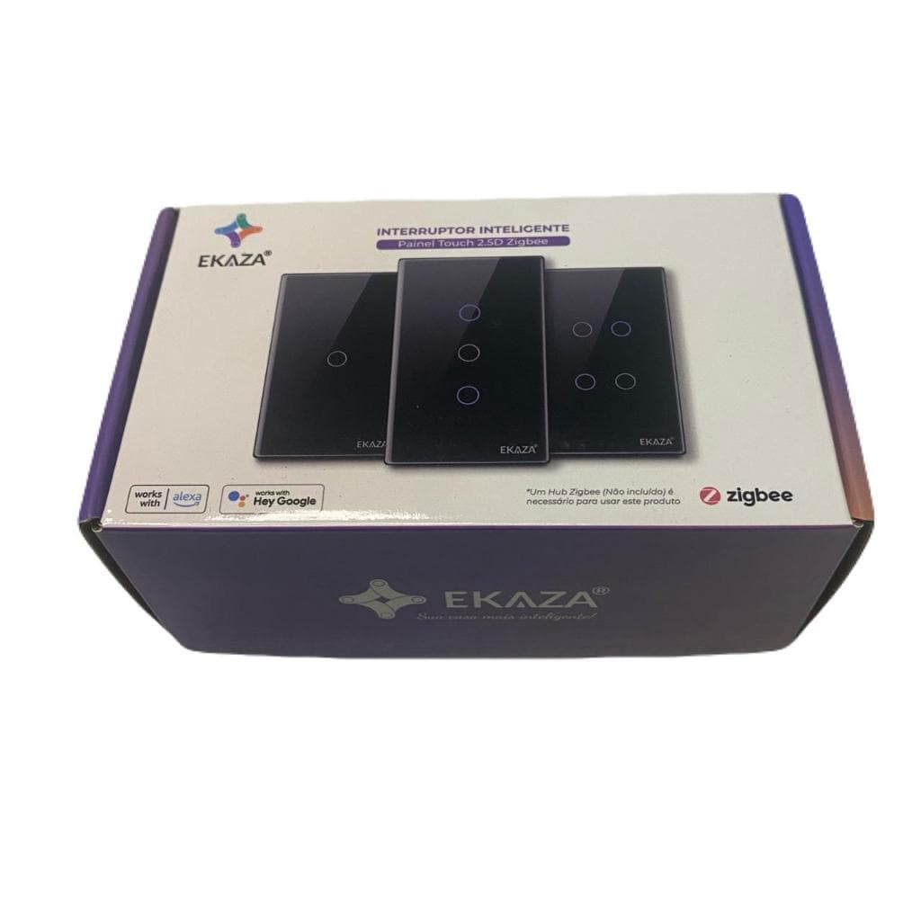 Interruptor Inteligente 1 Botao Preto 4x2 Zigbee Ekaza