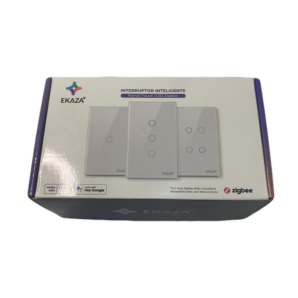 Interruptor Inteligente 2 Botoes Branco 4x2 Zigbee Ekaza