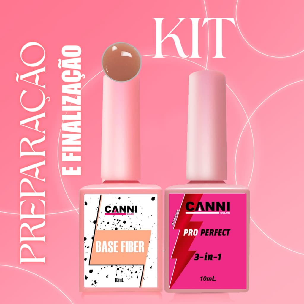 Kit preparador unhas 3 em 1 passo unico + base em gel não precisa de primer ácido, primer no ácido, regulador ph canni