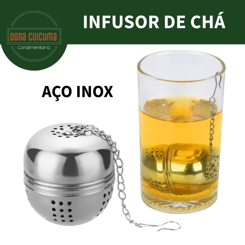 Infusor de chá Aço inox Coador 4.5cm