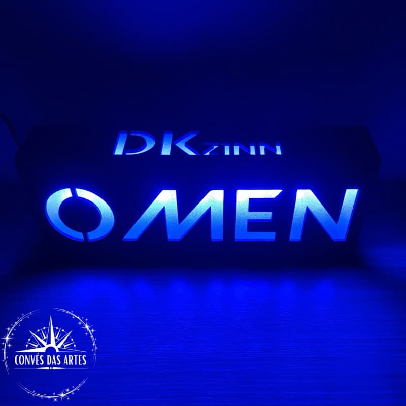 Luminária Valorant OMEN/Led/Decoração/PC Gamer