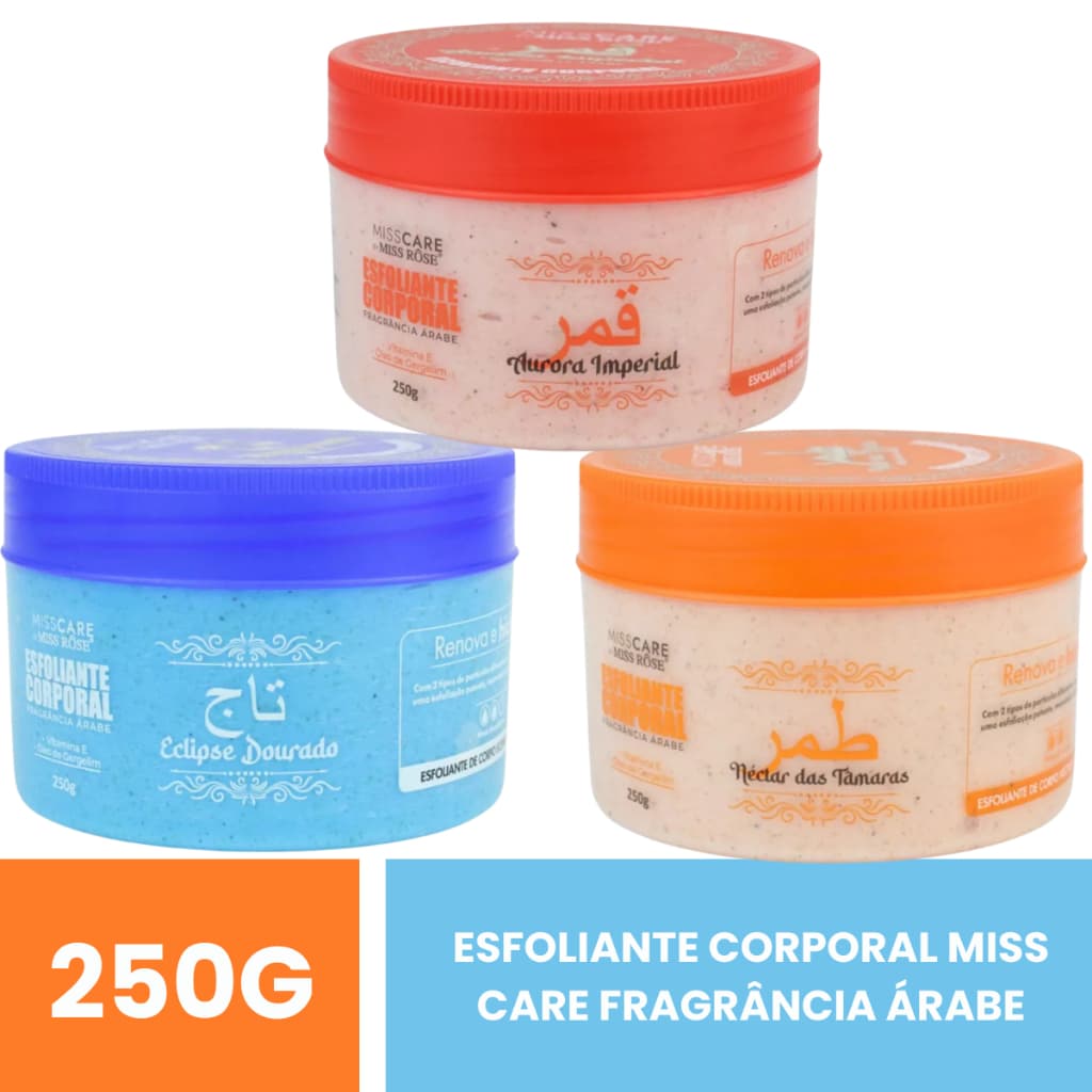 Esfoliante Corporal Multi Fragrâncias Árabe by Miss Rôse 250g | Escolha o seu |