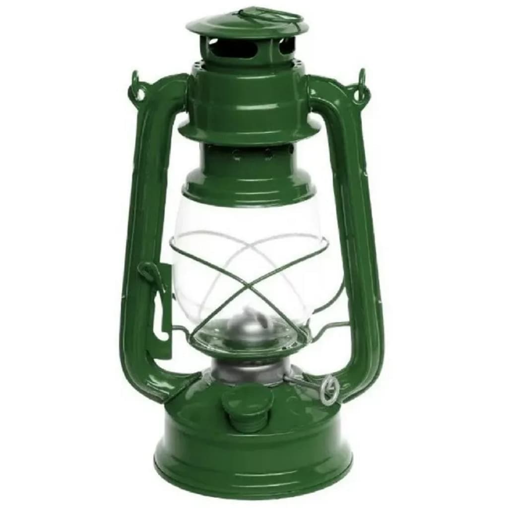 Lampião Lamparina Vintage Querosene Retro Modelo Antigo Cor Verde