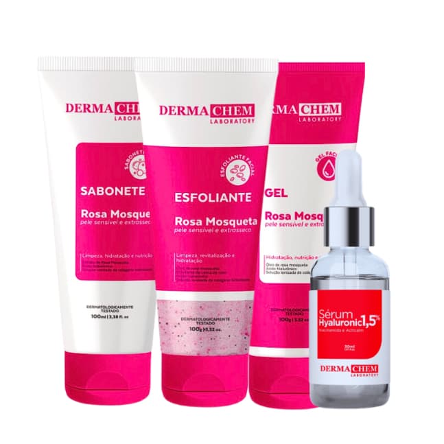 Kit Skin Care Dermachem Rosa Mosqueta – 4 Itens