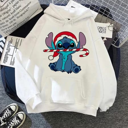 Blusa Moletom Liloalien Bengala Doce Natal Animação Canguru