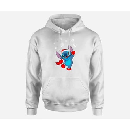 Blusa Moletom Feminino Lilo e Stitch Natal Neve Natalino