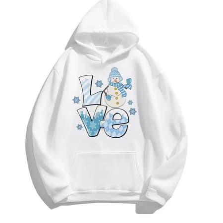 Natal Boneco De Neve hoodies Feminino Gráfico Engraçado 2024
