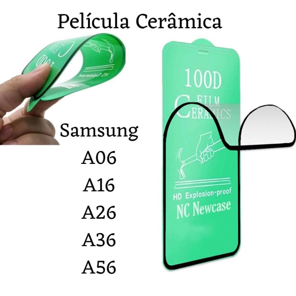 Película Cerâmica 3D Hidrogel Flexível Para Samsung Galaxy A06 / A16 / A26 / A36 / A56