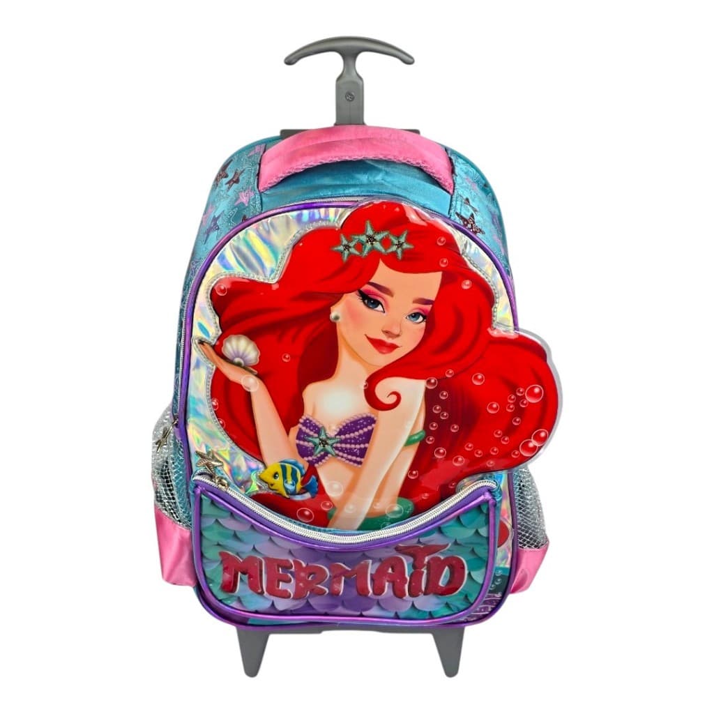 Mochila Infantil Com Rodinhas Sereia Encantada