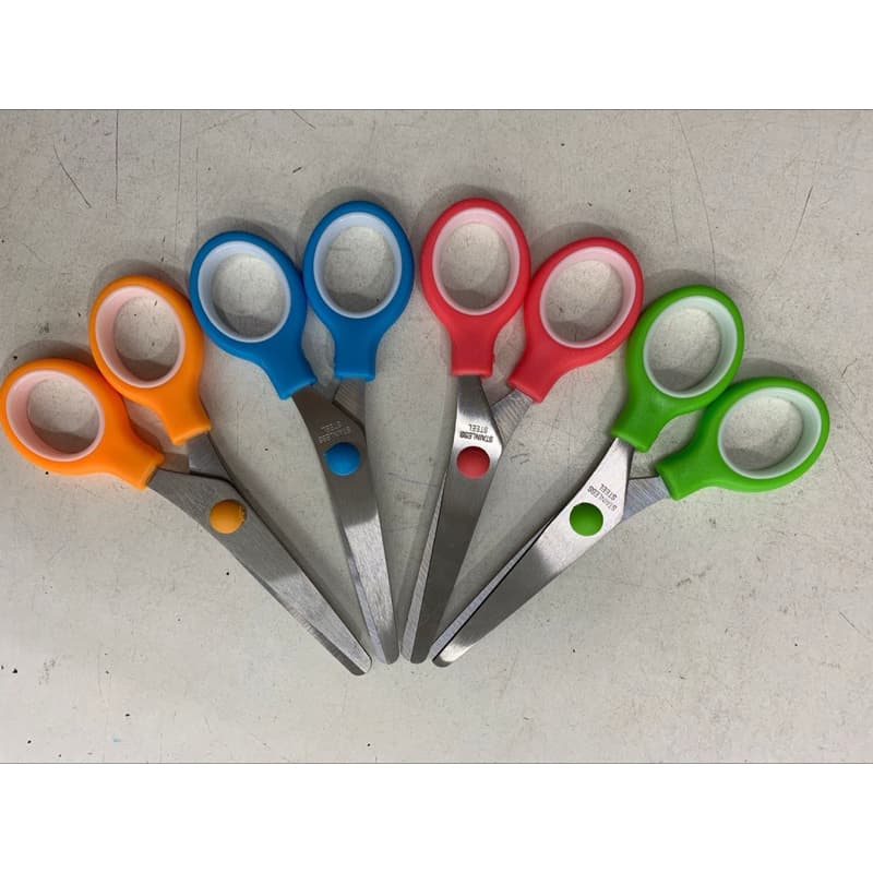 Kit com 6/12 Tesoura Escolar sem Ponta Colorida