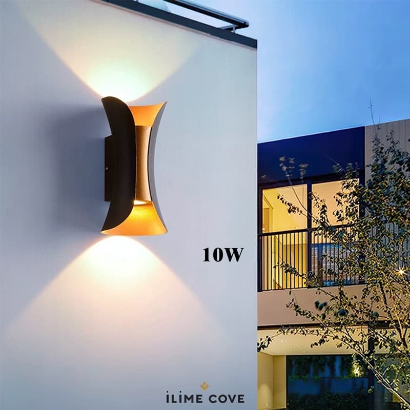 Arandela LED Parede 10W Luz Amarela Quente IP65 Bivolt Ótima Interno/Externo Iluminação Eficiente