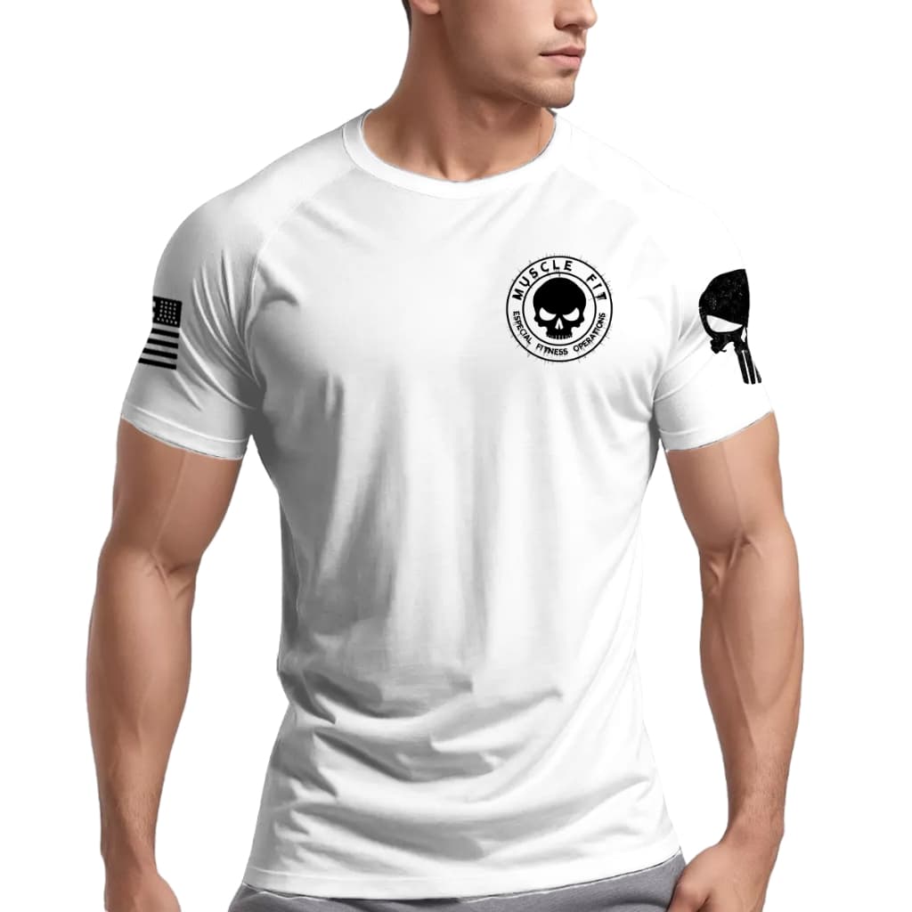 Camiseta Dry Fit Original Masculina Caveira Fitness Academia Muscle Fit