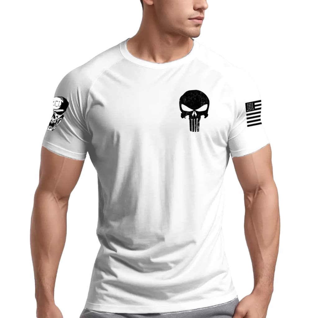 Camiseta Dry Fit Original Masculina Caveira Justiceiro Militar Muscle Fit